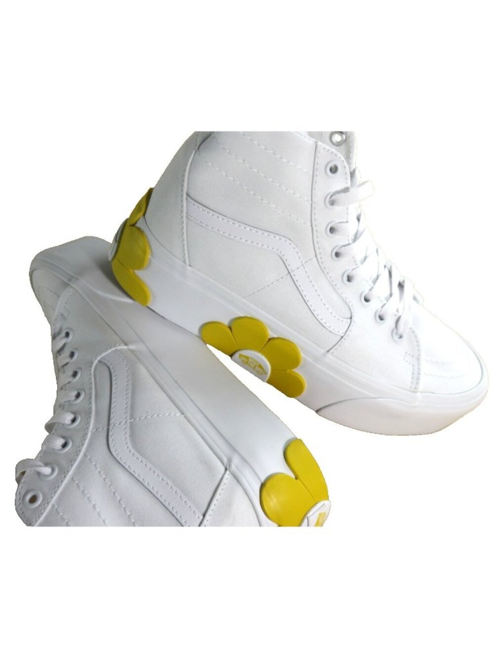 Vans Women's Sk8-Hi Tapered Stackform Platform True White Canvas Shoes Sizes NEW - Picture 7 of 7